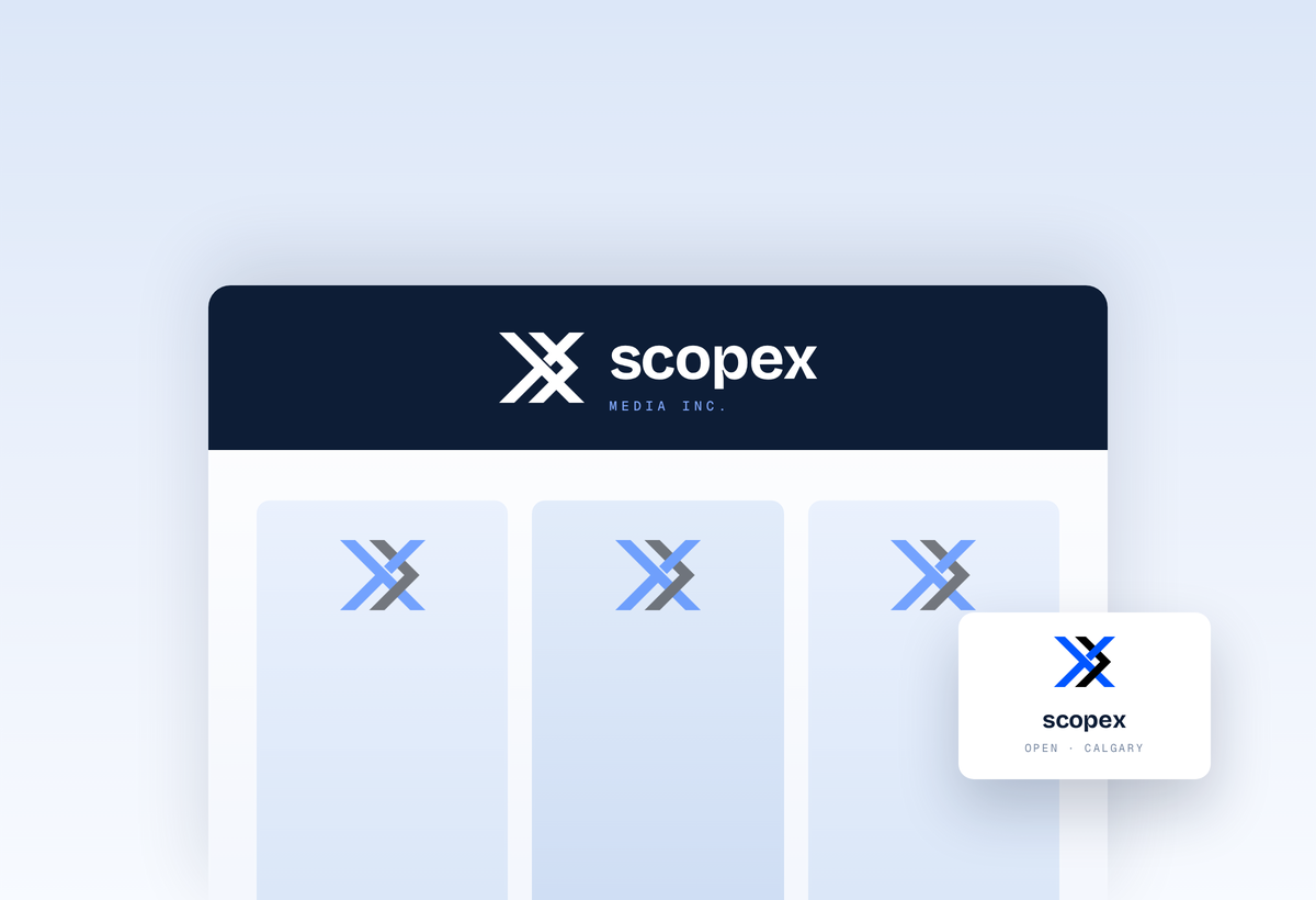 ScopeX Signage & environment brand application example