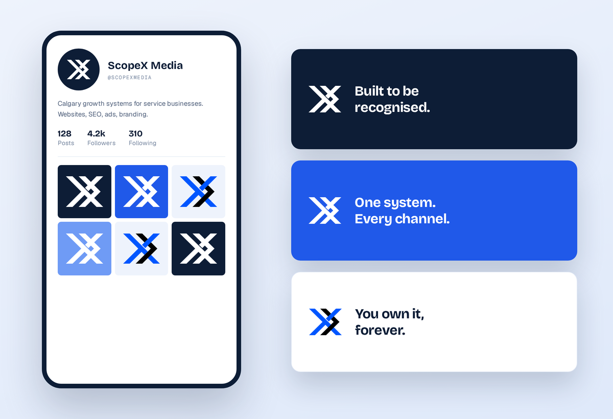 ScopeX Social kit brand application example
