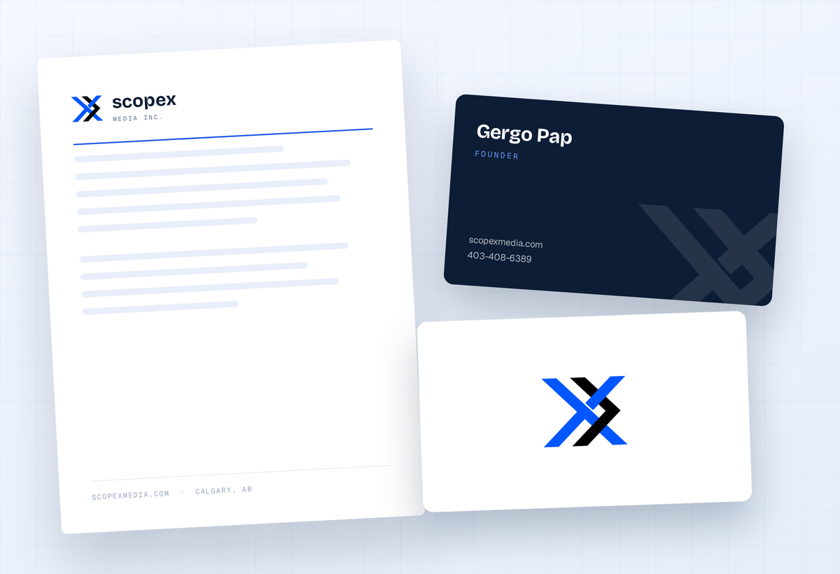 ScopeX Stationery brand application example
